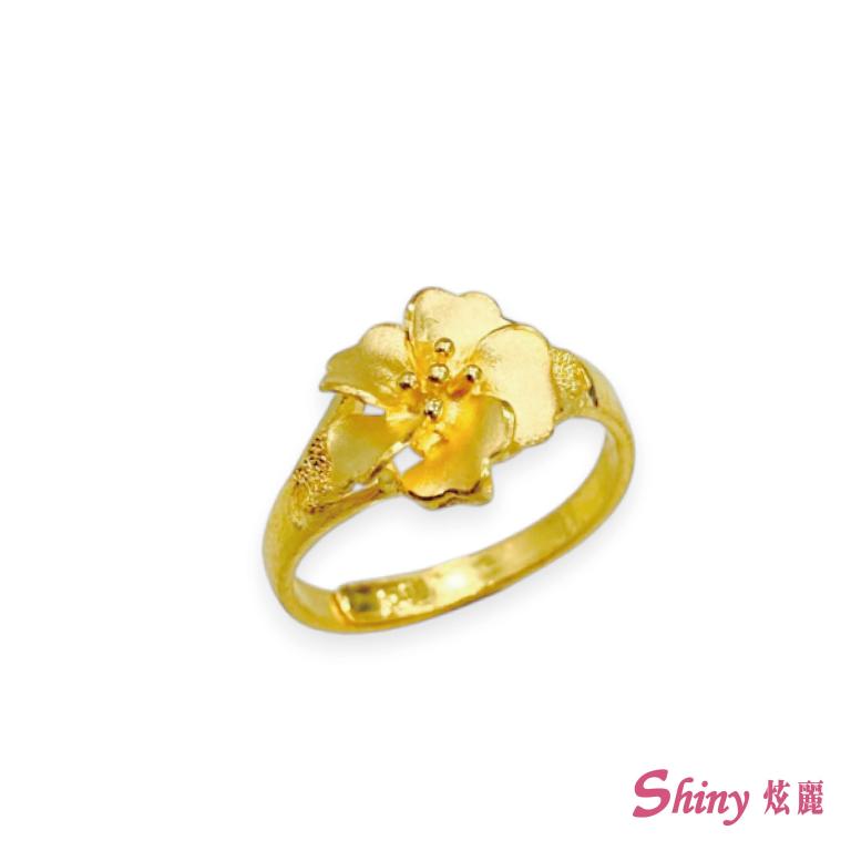 黃金花型戒指-女戒  1.05錢