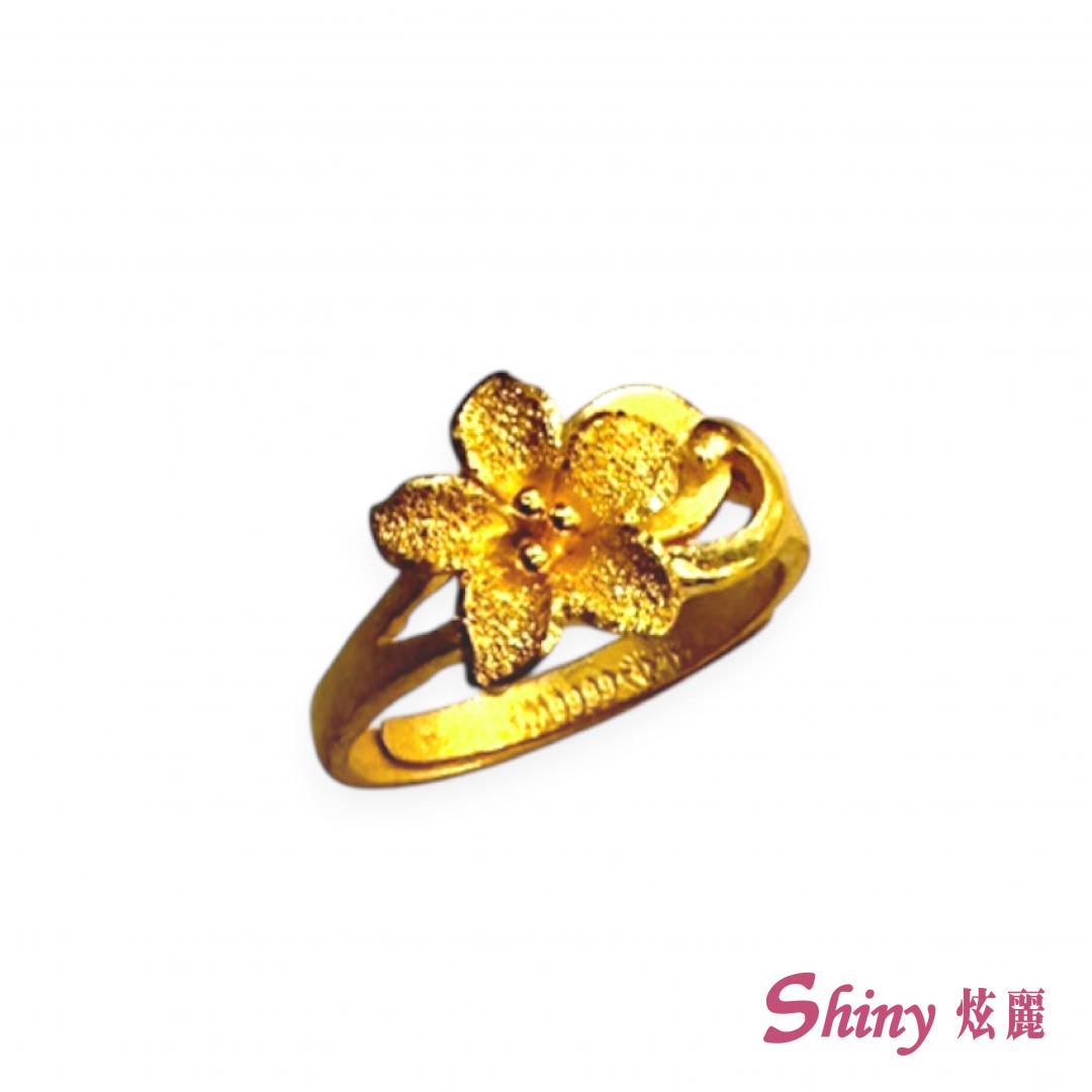黃金花形戒指 1.12錢