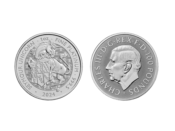 2024英都鐸獸西摩獨角獸鉑金幣1盎司