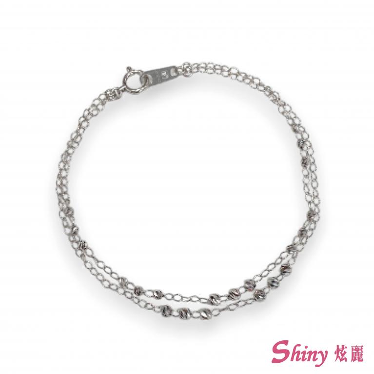 PT950白金珠珠雙手鍊 0.53錢 15.5CM