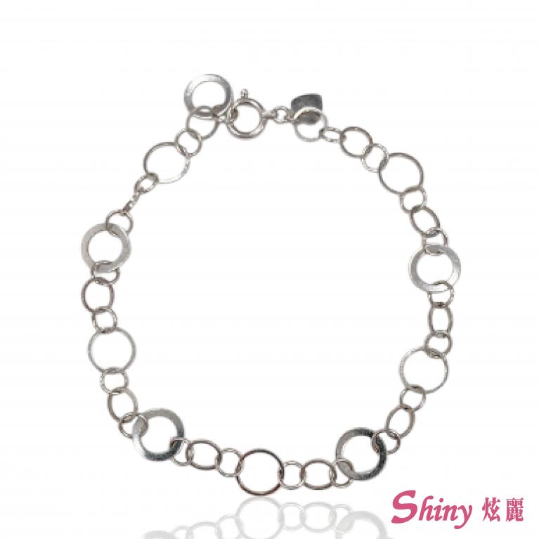 PT950白金圈圈手鍊 0.75錢 16.5CM