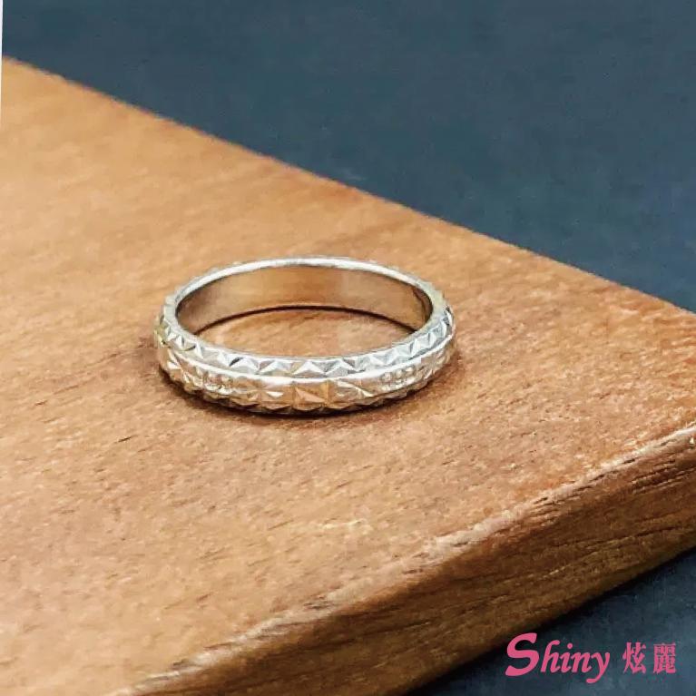 PT900白金刻花戒指 1.02錢 戒圍8號
