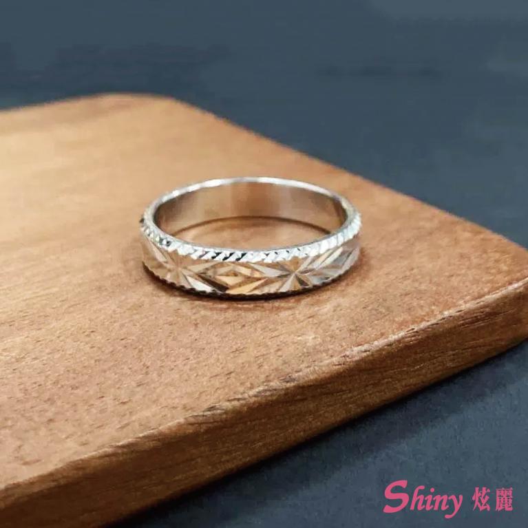 PT900白金刻花戒指 3.50錢 戒圍23號
