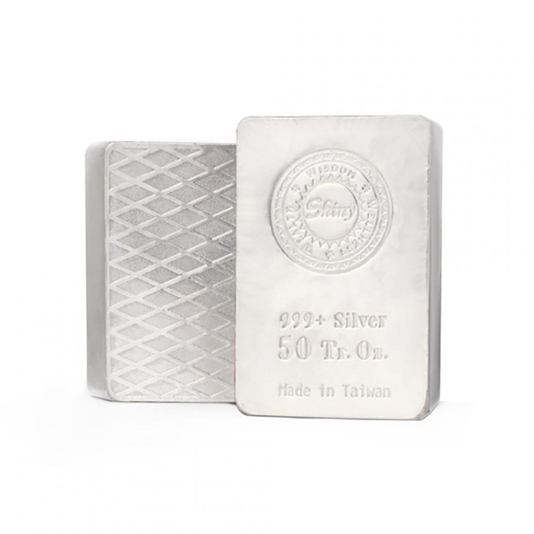 炫麗銀磚50盎司精裝菱格版（.999）