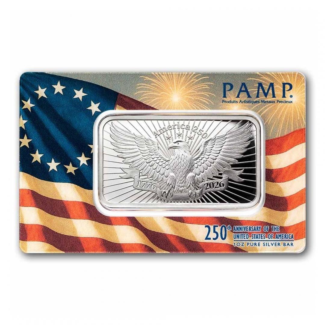 PAMP美國250週年紀念銀條1盎司