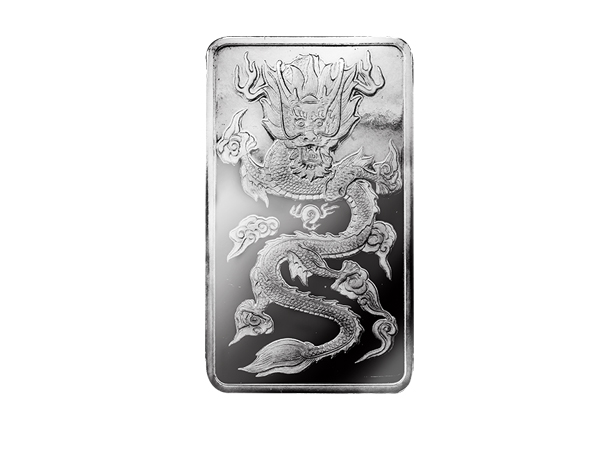 臺銀銀龍條塊紀念版100克