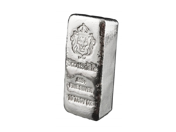 Scottsdale獅王銀條10盎司(澆鑄版)