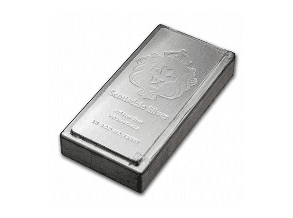 Scottsdale獅王銀磚100盎司