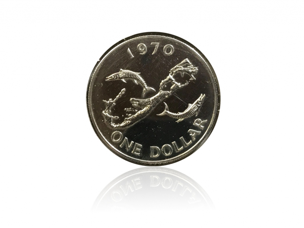 1970百慕達1元.800精製銀幣