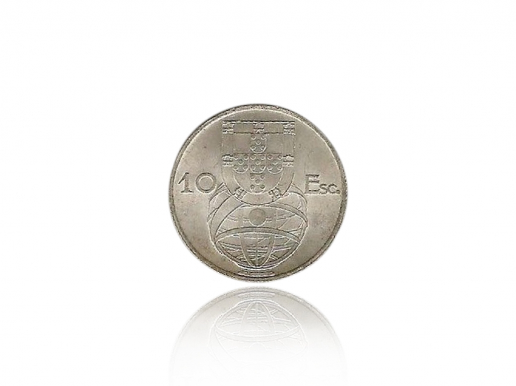 1955葡萄牙10埃斯庫多 帆船銀幣
