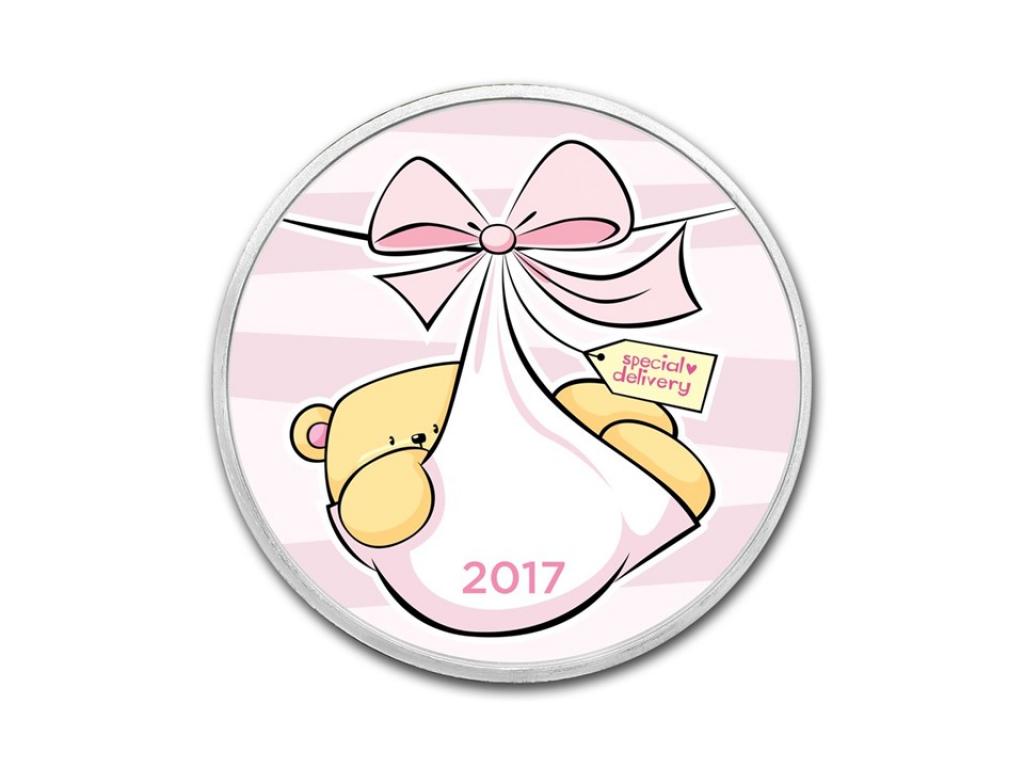 2017女孩誕生彩色銀幣1盎司