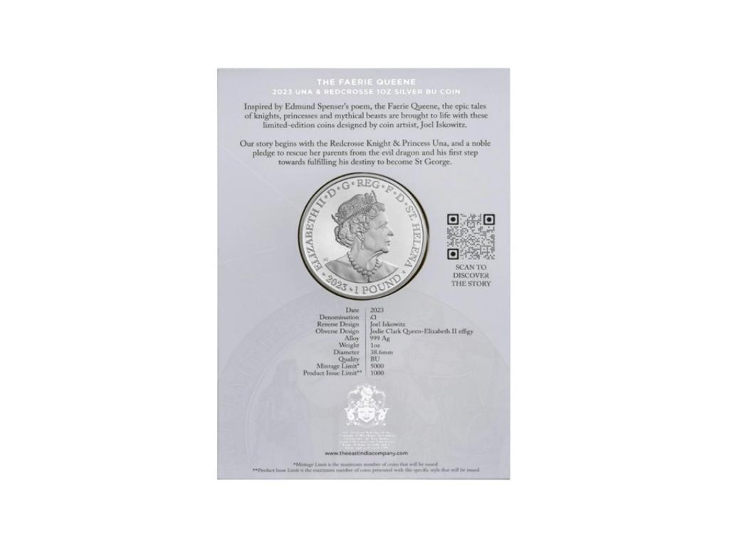 2023仙后系列 - 尤娜與雷德克羅斯銀幣1盎司 - 卡片裝