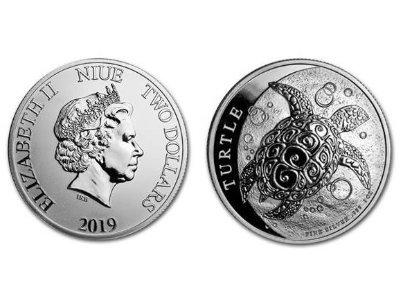 2019紐西蘭玳瑁海龜銀幣1盎司