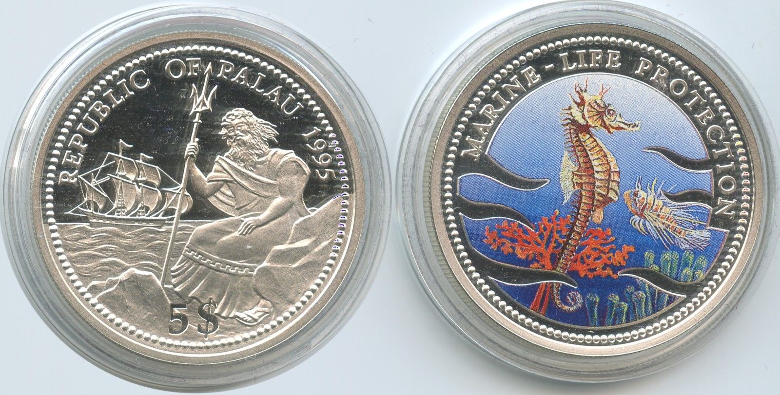 1995帛琉海洋保育珍藏幣25克