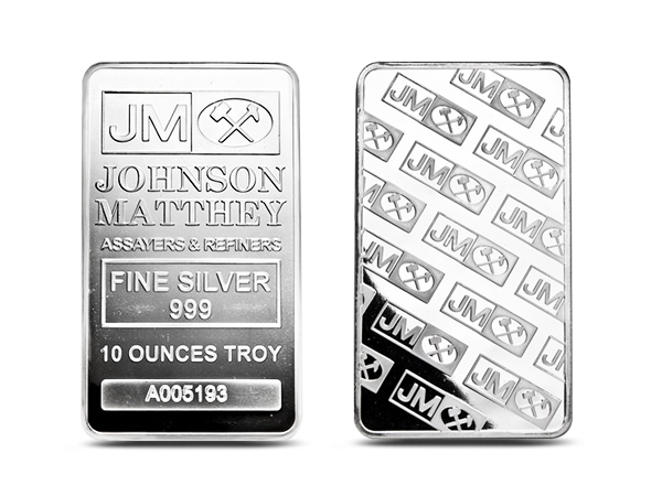 Johnson Matthey銀條10盎司