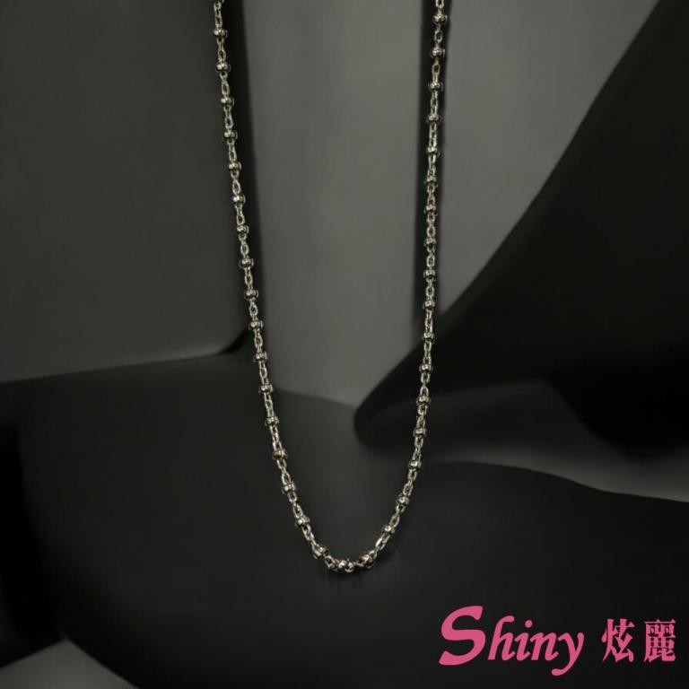 S925項鍊細珠圈銀鏈 45cm