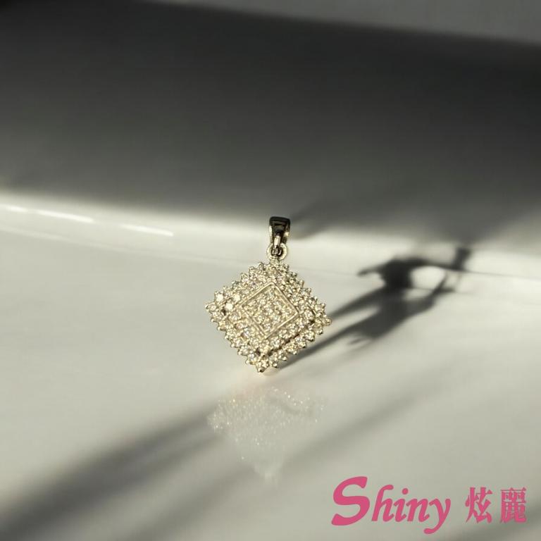 奢華晶鑽  純銀墜子