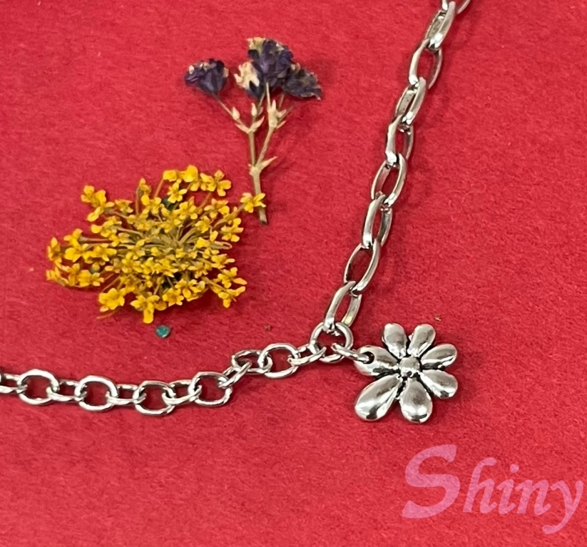 925純銀戀戀小花手鍊 19+2.5cm