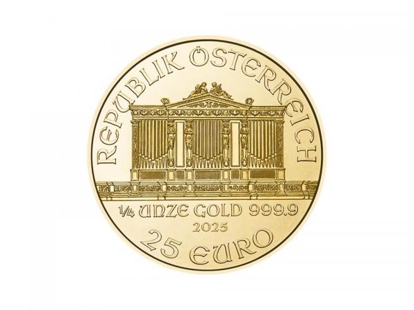 2025奧地利維也納愛樂金幣0.25盎司