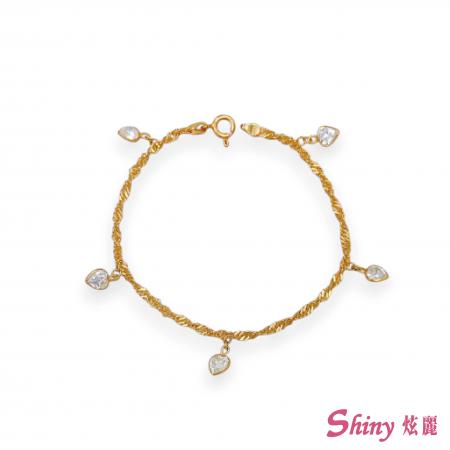 12K金義大利水波手鍊 0.77錢 16.5CM