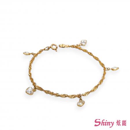 12K金義大利水波手鍊 0.77錢 16.5CM