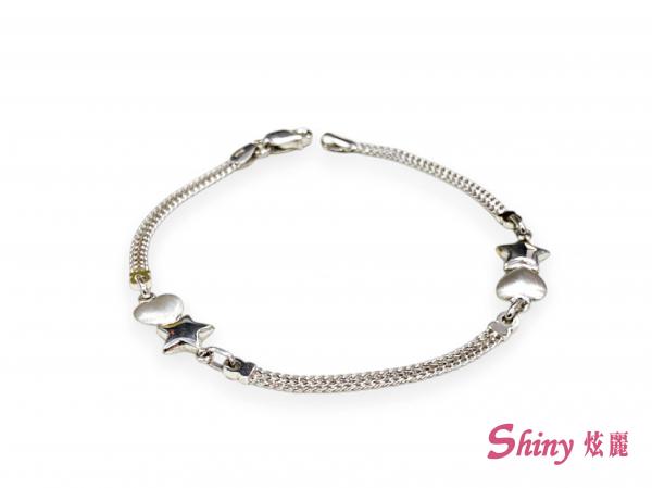 14K金愛心手鍊 0.89錢 17.5CM