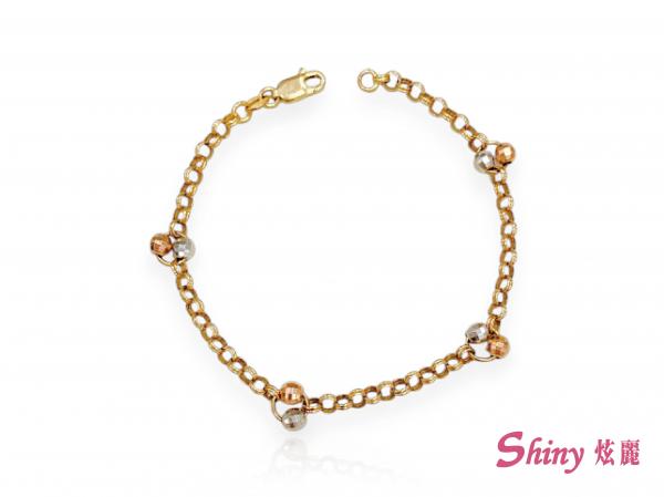 14K金珠珠手鍊 1.23錢 16.5CM