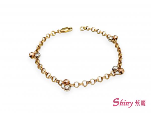 14K金珠珠手鍊 1.23錢 16.5CM