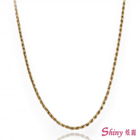 14K金義大利麻花項鍊 64CM