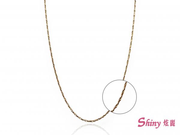 14K金細軟短柱項鍊 0.71錢 45CM