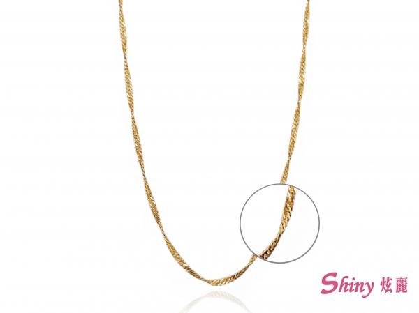 14K金水波項鍊 0.66錢 38CM