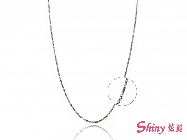 14K白K金細軟蛇鍊 0.69錢 45CM