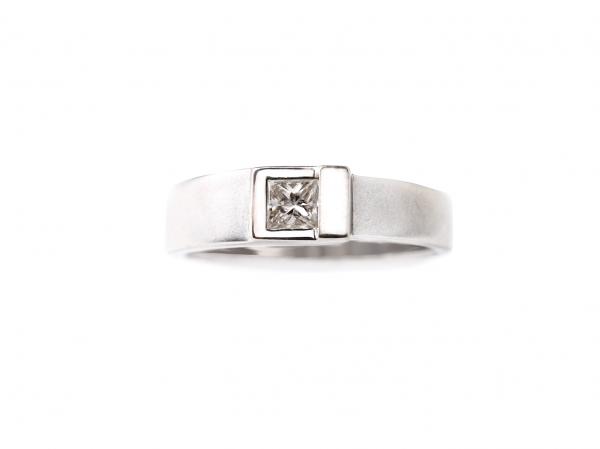 初衷  0.29ct (14KW) 方鑽男戒  戒圍#9.5