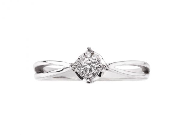 18K金鑽石求婚戒指 0.104ct/11p #9