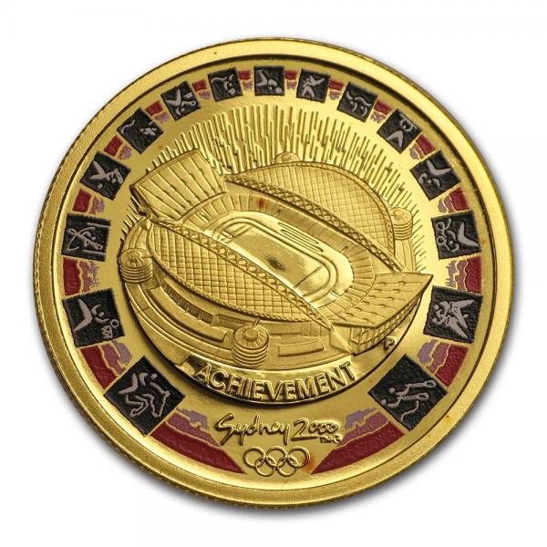 2000澳洲雪梨奧運精鑄金幣10克(體育場)