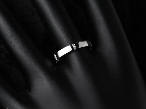 K金男白鑽戒 0.06ct/6p #13