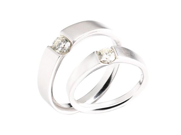 14K金簡約微霧系列鑽石對戒-男戒