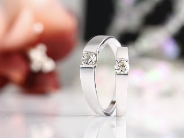 14K金簡約微霧系列鑽石對戒-男戒