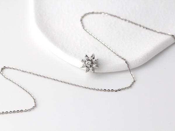 閃耀白金鑽石墜子 0.10ct/1p 0.10ct/8p