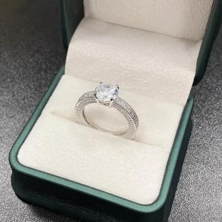 925純銀經典女戒-眾星之冠