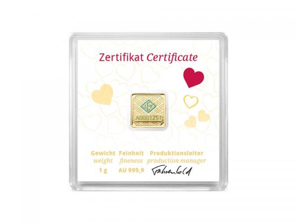 德國Geiger Edelmetalle金條1克(愛情版)