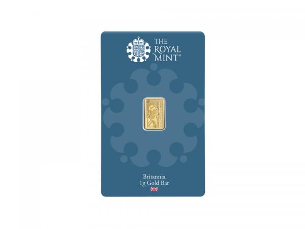 英國大不列顛女神金條1克 - 檢驗卡版