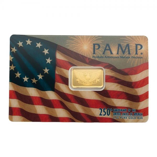 PAMP美國250週年紀念金條2.5克