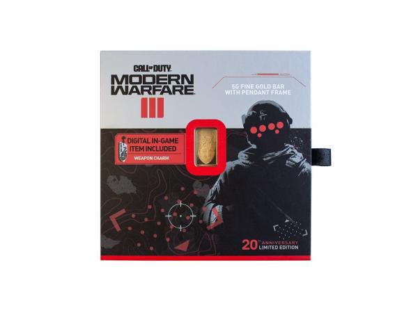 PAMP決勝時刻®：現代戰爭®III 金條5克 - 含吊墜框和遊戲武器獎勵