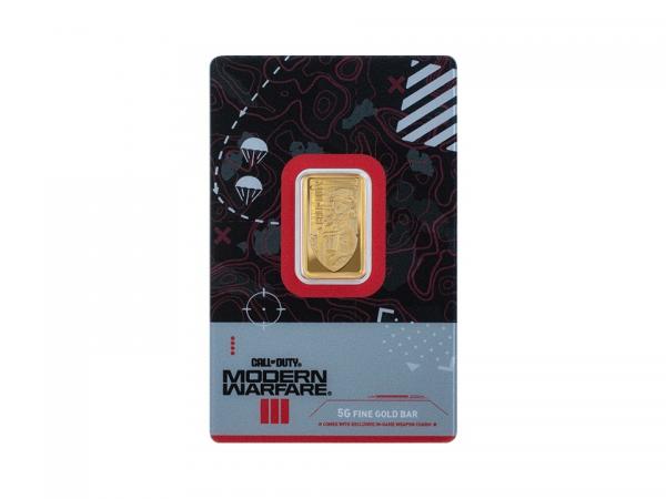 PAMP決勝時刻®：現代戰爭®III 金條5克 - 含吊墜框和遊戲武器獎勵