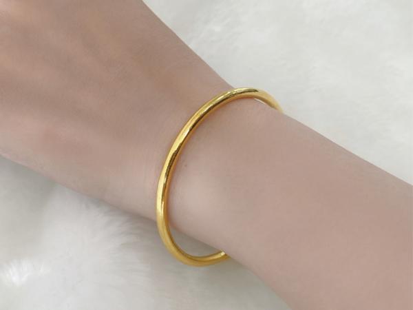 黃金光面太空環 3.08錢 6CM