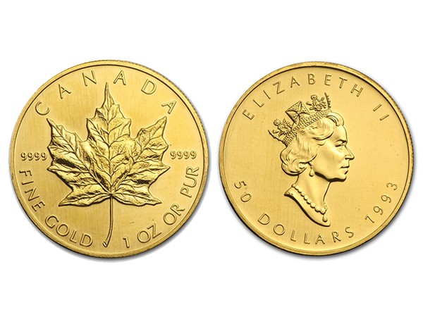 1993加拿大楓葉金幣1盎司