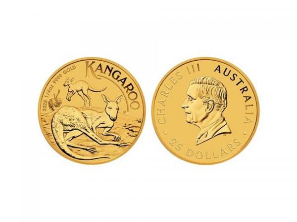 2025澳洲袋鼠金幣0.25盎司