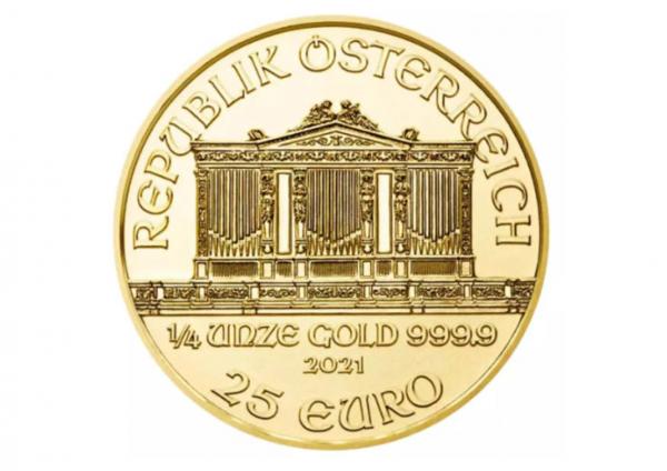 2021維也納愛樂金幣0.25盎司