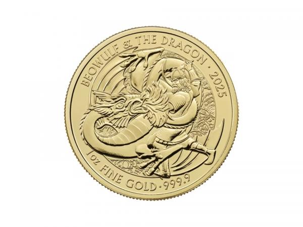 2025英國不列顛神話-貝武夫與巨龍金幣1盎司